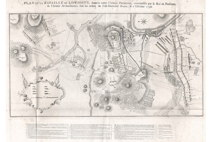 Lovosice bitva 1756, mědiryt, 1789