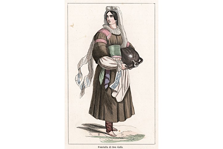 Fanciulla San Gallo (R. di Napoli), litogr., 1844