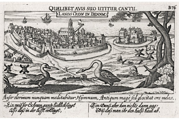 Landskrona, Meissner, mědiryt, 1678