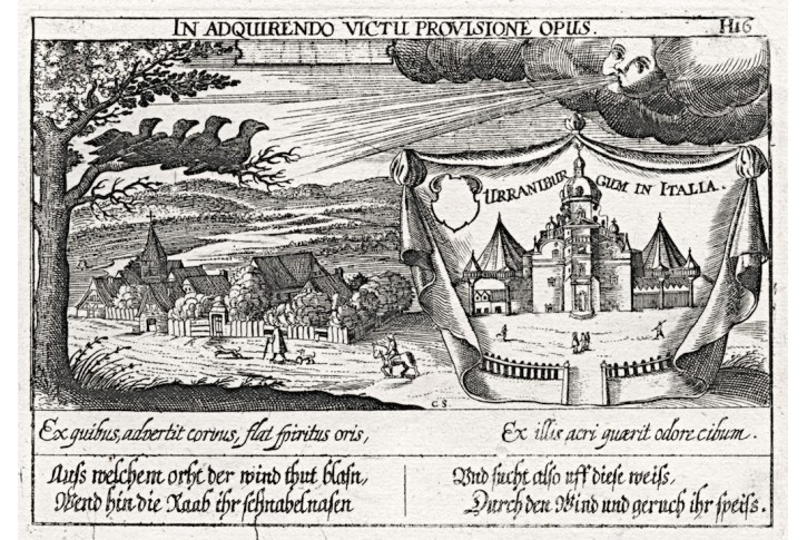 Uraniborg , Meissner, mědiryt, 1678