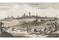 Löwen Louvain, Bodenehr,  kolor. mědiryt, 1700