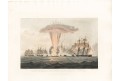 Loď bitva ukořistění Spanish, akvatinta, 1833