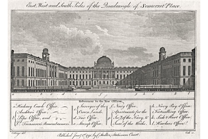 Somerset Place západ, Payne, mědiryt, 1791