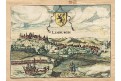 Limburg, Gucciardini, kolor. mědiryt, 1613