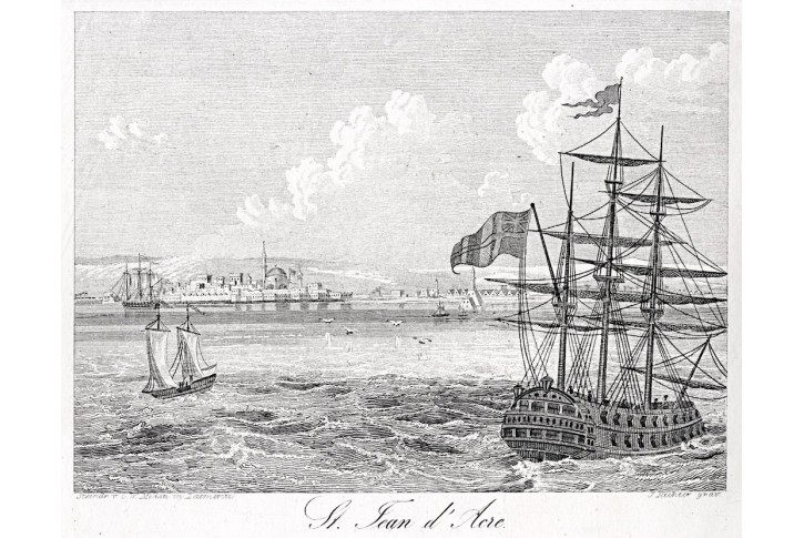 Loď Jean d'Arc, Medau,  Litografie, (1840)