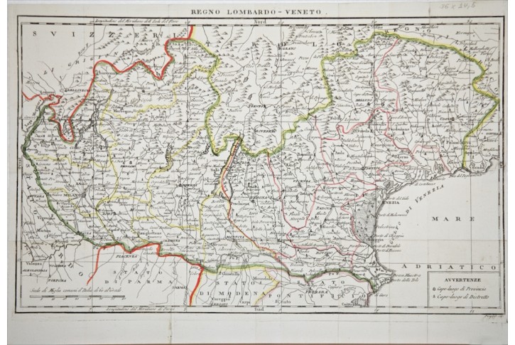 Lombardo - Veneto , Pasquali, mědiryt, (1800)