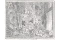 Kuchyně (Italská), kresba tužkou, (1860)