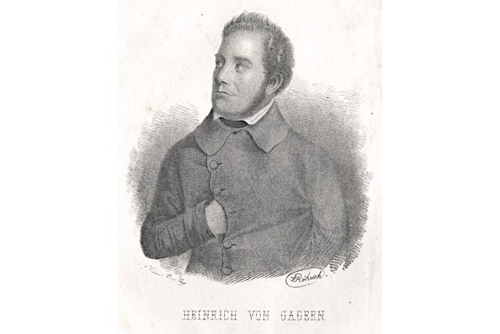 Heinrich von Gagern, litografie, (1850)