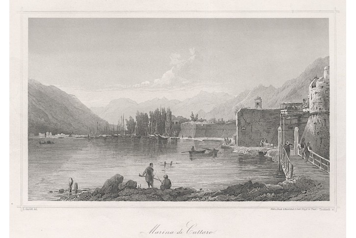 Kotor - Cattaro, Lloyd,  oceloryt, 1850