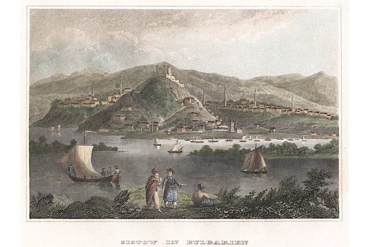 Sistowa Bulharsko, Meyer, kolor. oceloryt, 1850