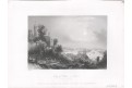 Buda a Pest, Beattie, oceloryt, 1844