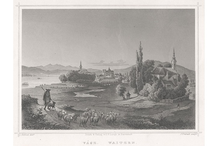Vácz Waitzen,  oceloryt 1857