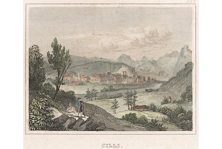 Celje, Schmidl, kolor. oceloryt, 1839