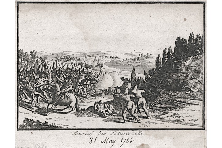 Staro Selo bitva, mědiryt, (1790)