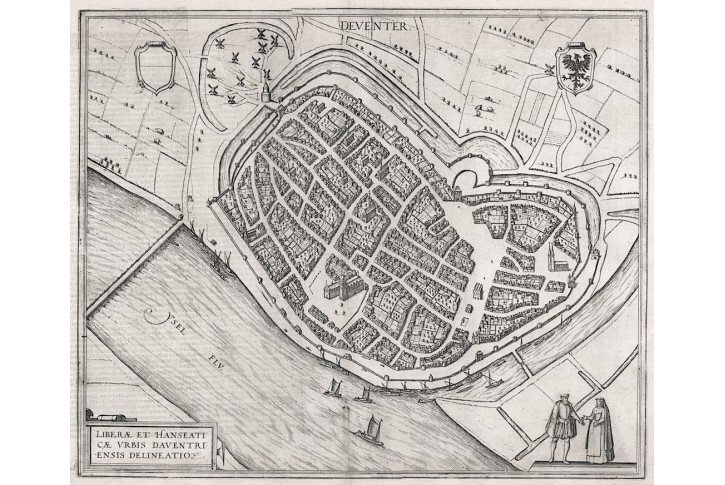 Deventer, Braun Hogenberg., mědiryt, 1581