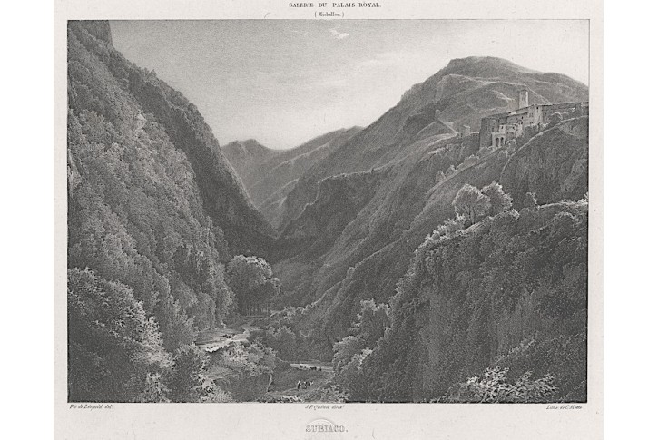 Subiaco, Motte,  litografie,  (1840)