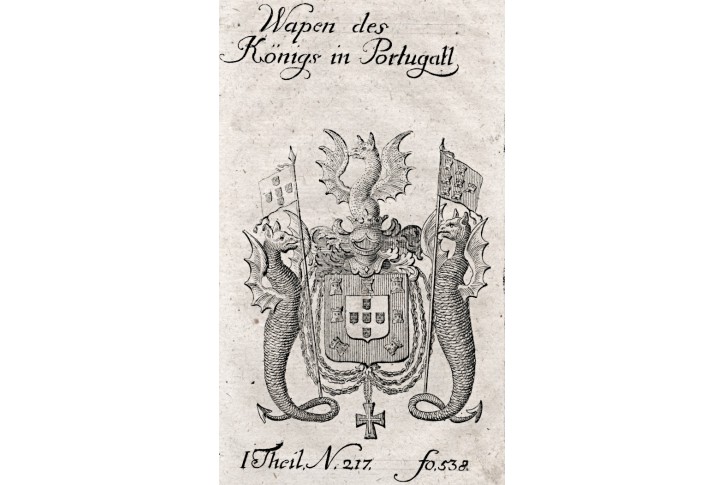 Portugalsko, Desing, mědiryt, 1741
