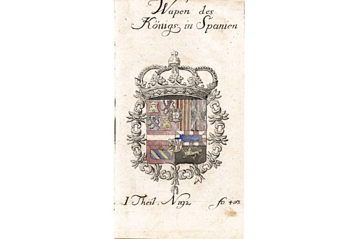 Španělsko, Desing, mědiryt, 1741