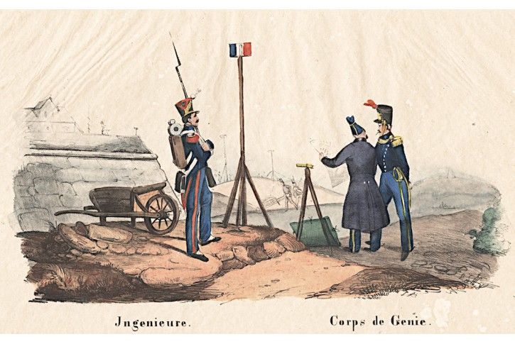 Ženisté, kolor. litografie, (1840)