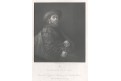 Žid dle Rembrandta, Jones, oceloryt, (1840)