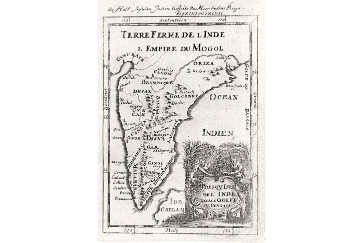 Indie Bengálský zálin, Mallet, mědiryt, 1719