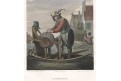 Nožíř - brusič,, kolor. oceloryt, 1840