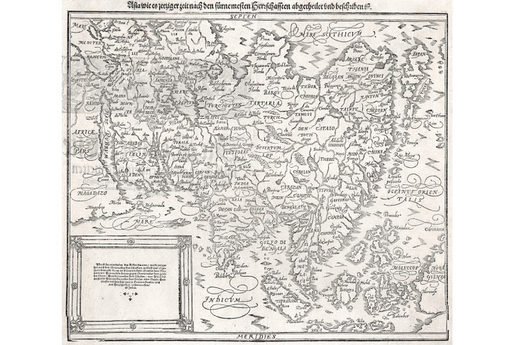 Asia, S. Münster, dřevořez, 1588