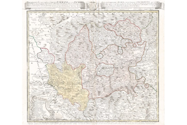 Homann dědic. : Loketský a Chebský, mědiryt, 1742