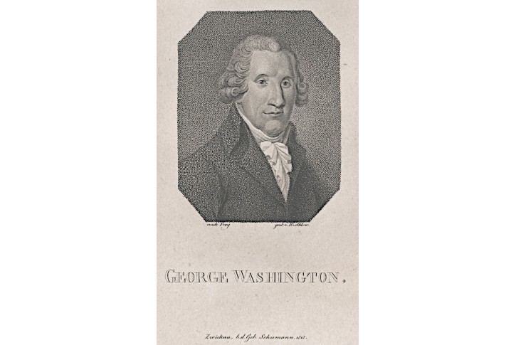 George Washington,  Punktiermanier,1822