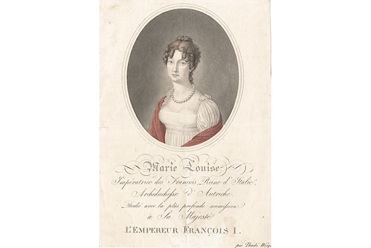 Marie Luisa Habsbursko-Lotrinská, mědiryt, 1809