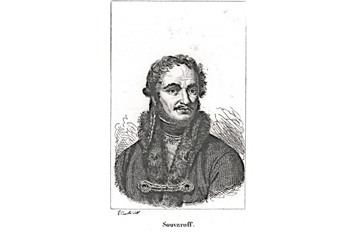 Suvorov, mědiryt, 1833