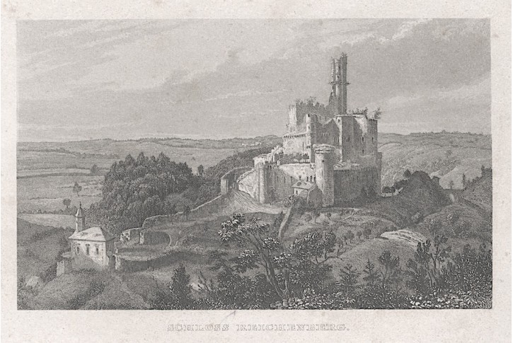 Reichenberg/b. St. Goarsh, oceloryt, (1850)