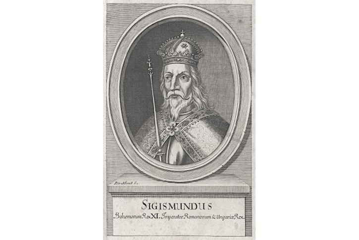 Zikmund Lucemburský, Birckhart, mědiryt, 1735