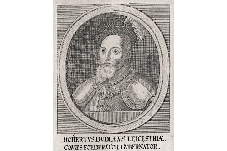 Robert Dudley, hrabě z Leicesteru, mědiryt, 1751