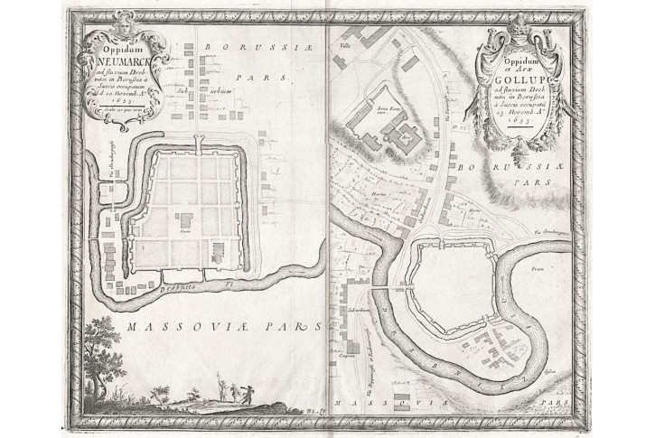 Nowe Miasto Lubawskie, Puffendorf, mědiryt, 1697