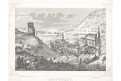 Brašov Rumunsko, Medau, litografie, (1840)