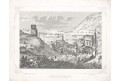 Brašov Rumunsko, Medau, litografie, (1840)