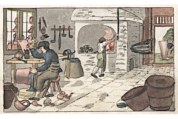 Hrnčíř, akvatinta kolorovaná, 1820