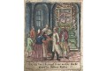 Josef II.v chrámu u křtu, kolor. mědiryt, (1796)