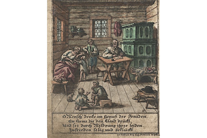 Chudoba, kolor. mědiryt, (1796)