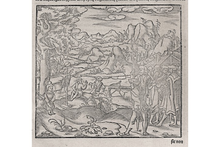 William Tell Schweiz, Münster, dřevořez , (1580)
