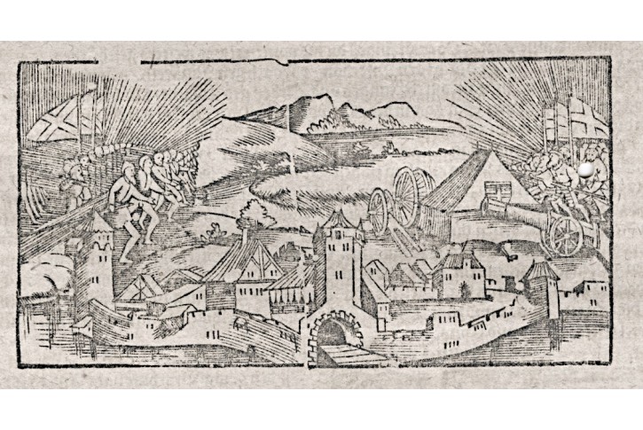 Nancy bitva, S. Münster, dřevořez, (1600)