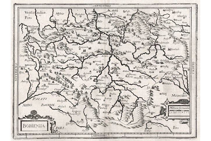 Merian M : Bohemia, mědiryt 1664