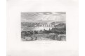 Praha od severu, Lange, oceloryt, 1841