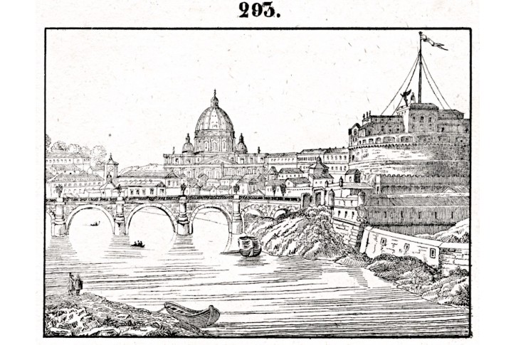 Roma St. Angelo, litografie, (1860)