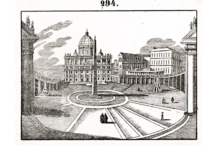 Roma San Pietro, litografie, (1860)