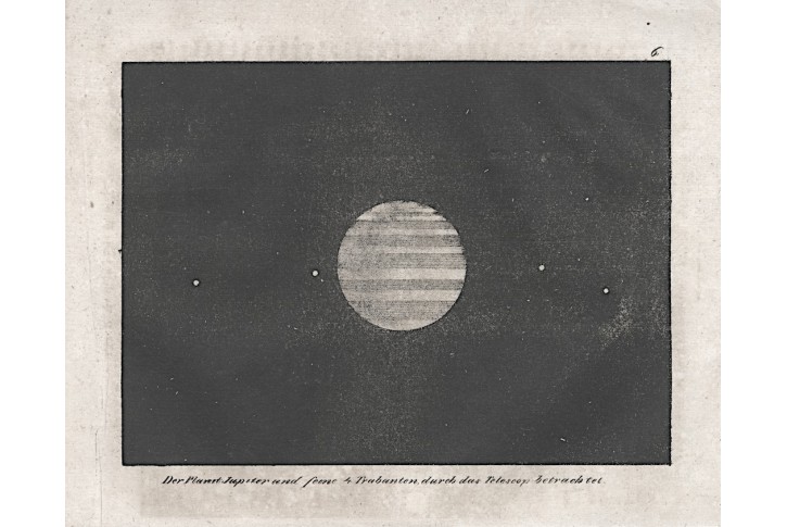 Jupiter a jeho měsíce, Medau  litografie , (1830)