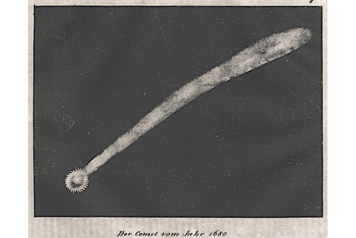 Kometa z roku 1680, Medau, litografie , (1830)