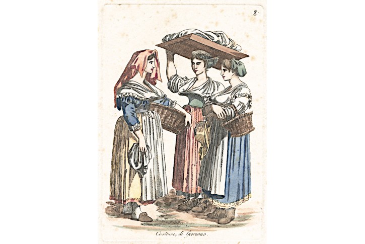 Genzano kroj, kolor. mědiryt, (1810)