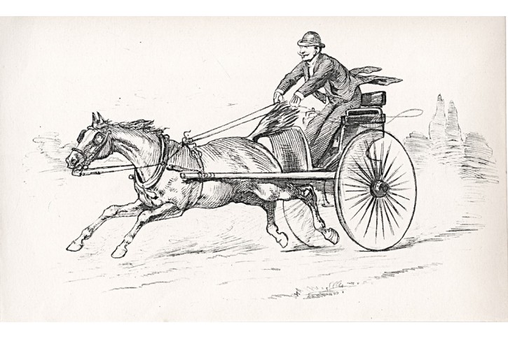 Cab - Kočár, kresba, (1860)